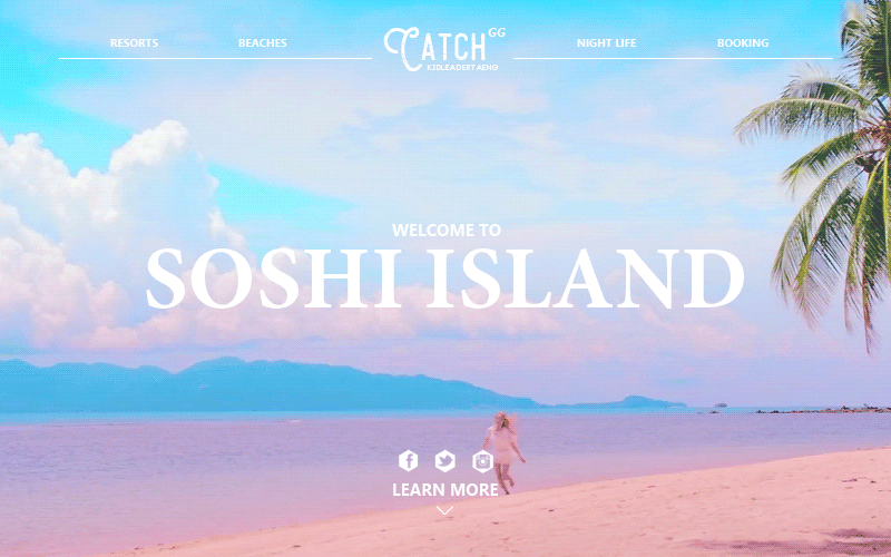 Soshi Island Landing Page
